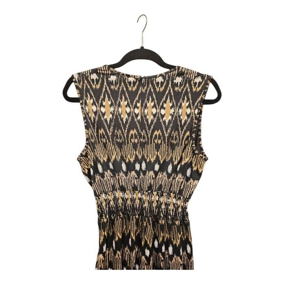 CATO Black and Gold Printed Jumpsuit - Size Large - Picture 4 of 10